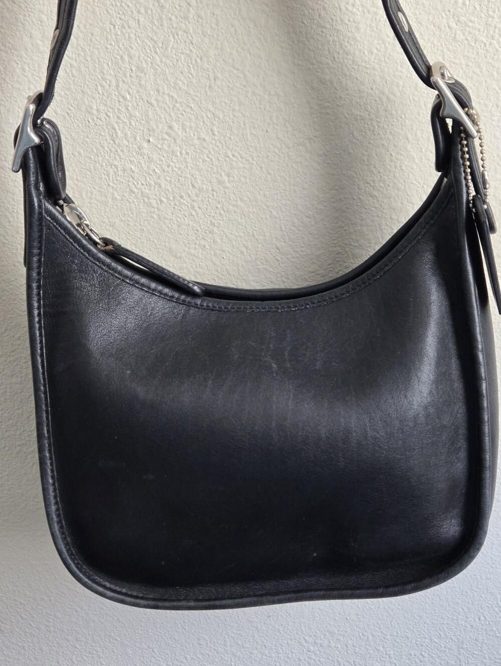 Coach 9950 Janice Black Bag Purse Hobo Nickel Silver Hardware Vintage Leather